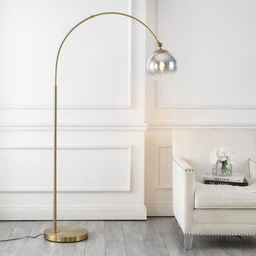 Nora 71" Coastal Vintage Iron LED Floor Lamp - JONATHAN Y